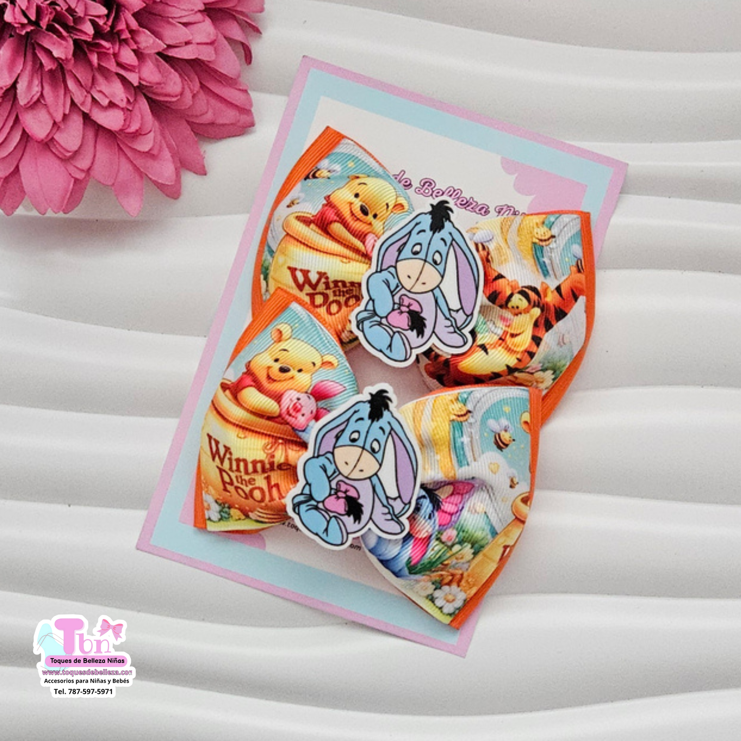 Set Lazos Medianos Winnie the pooh