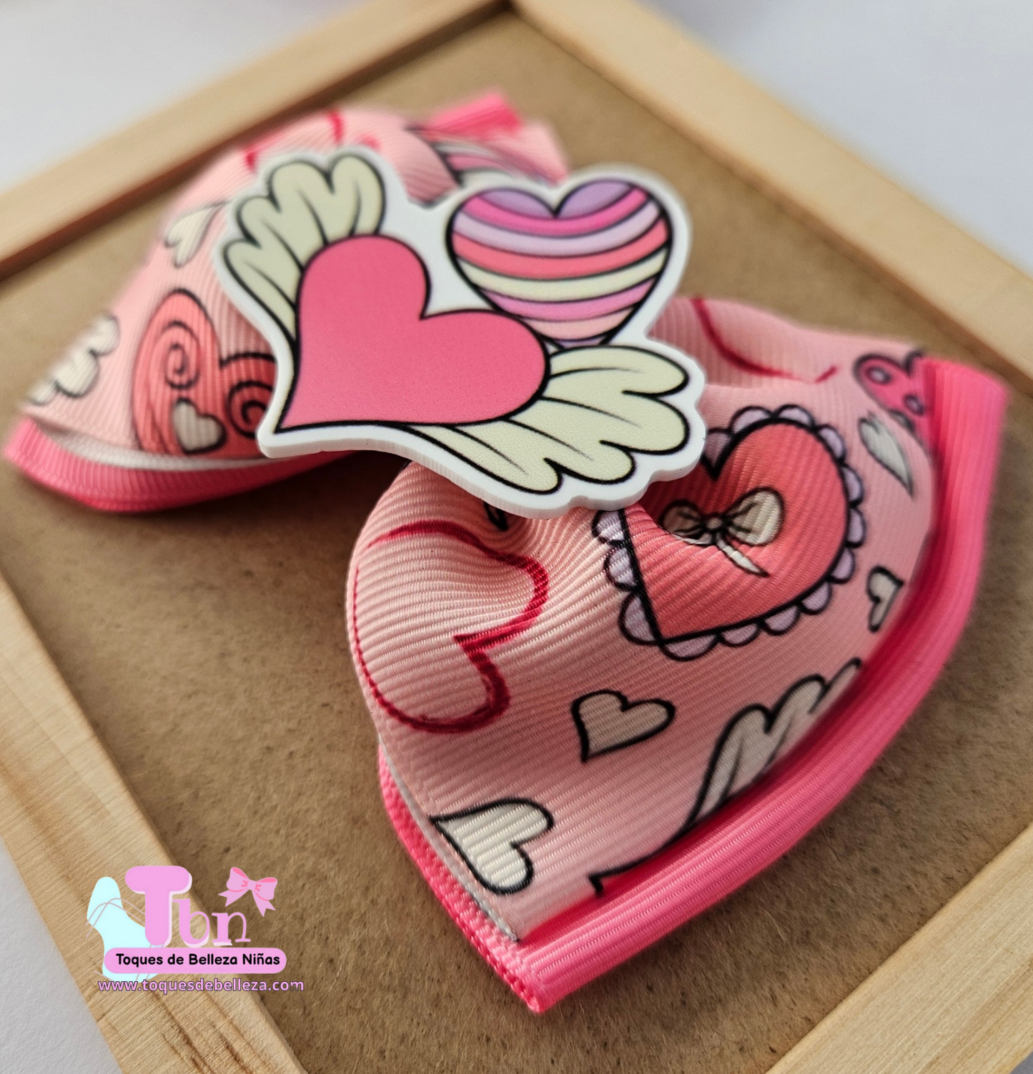 Lazo Tamaño Mediano Corazon rosita