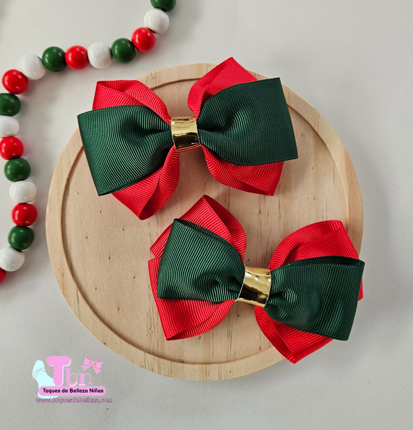 Set Lazos Rojo con verde