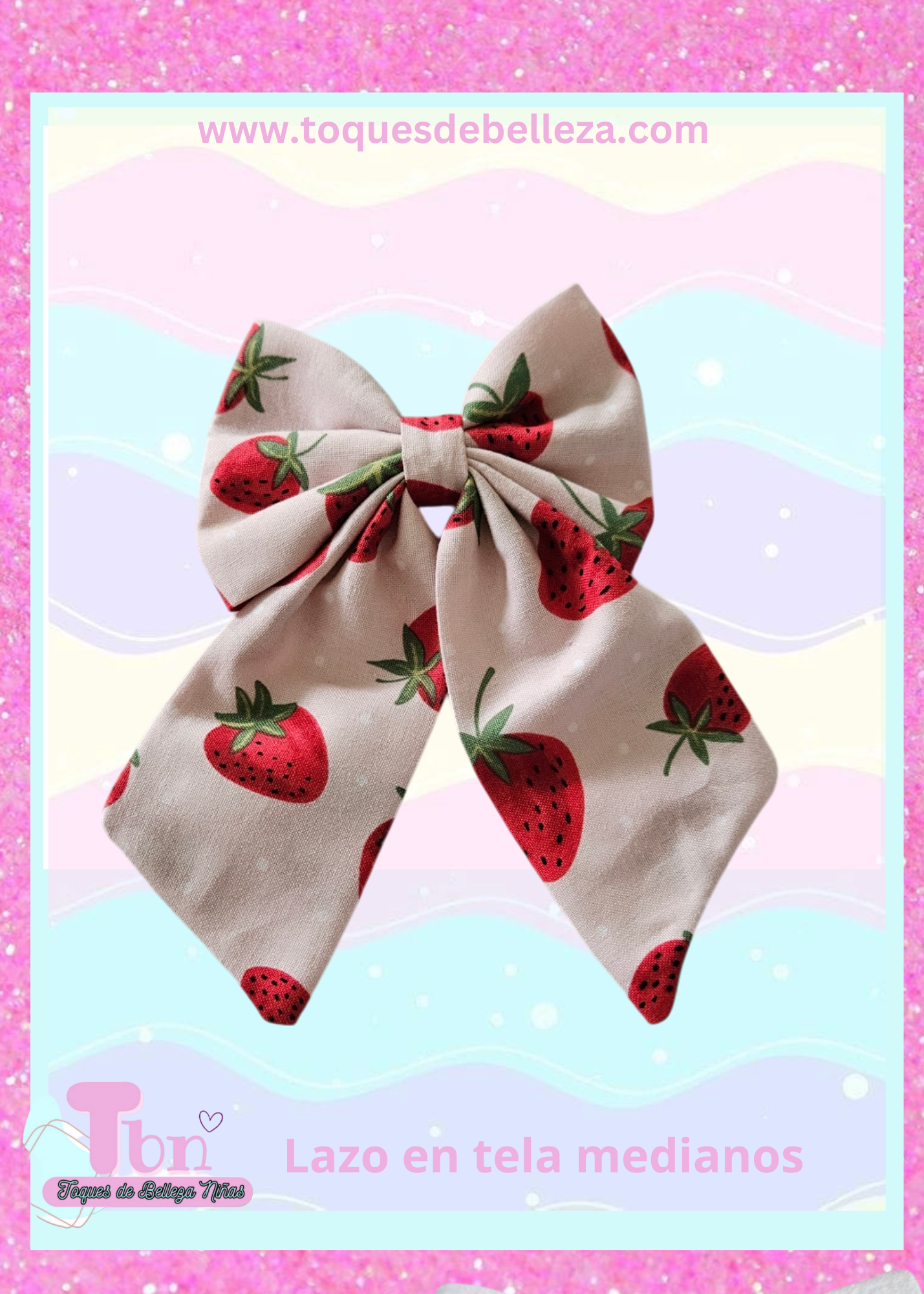 Lazo En Tela Strawberry
