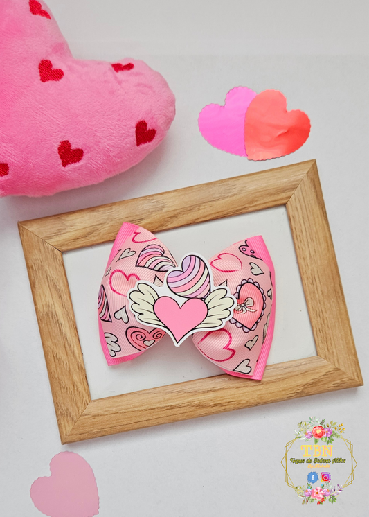 Pink Heart Bow