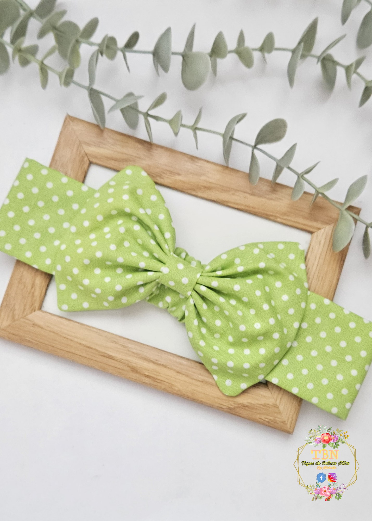 Baby Headband Dolka Pots Verde 3/6 meses