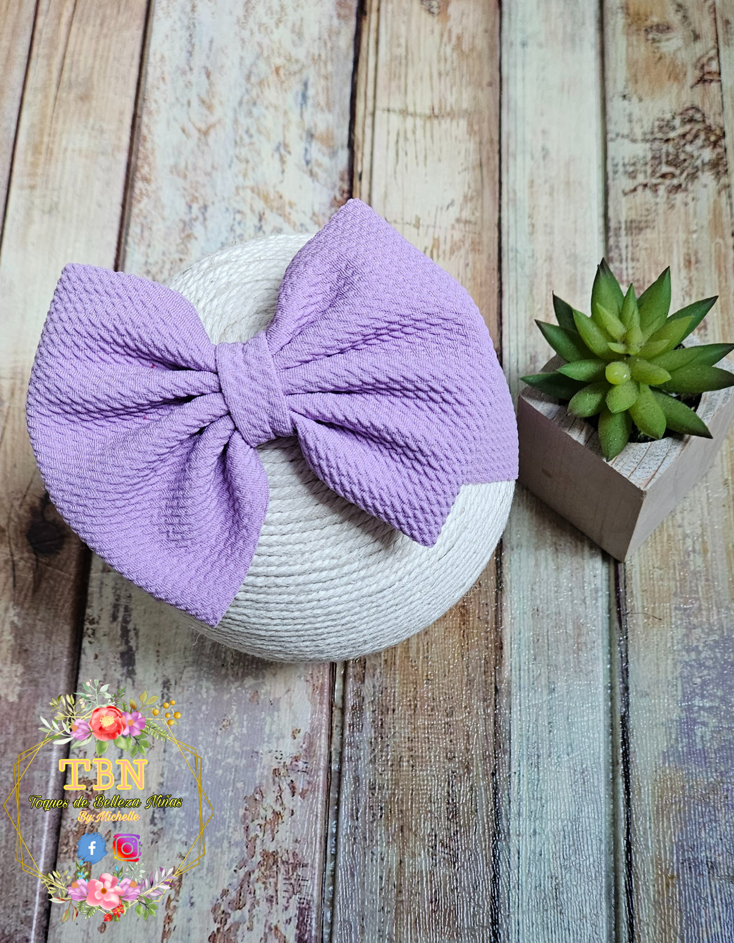 Baby Headband en Tela Violeta