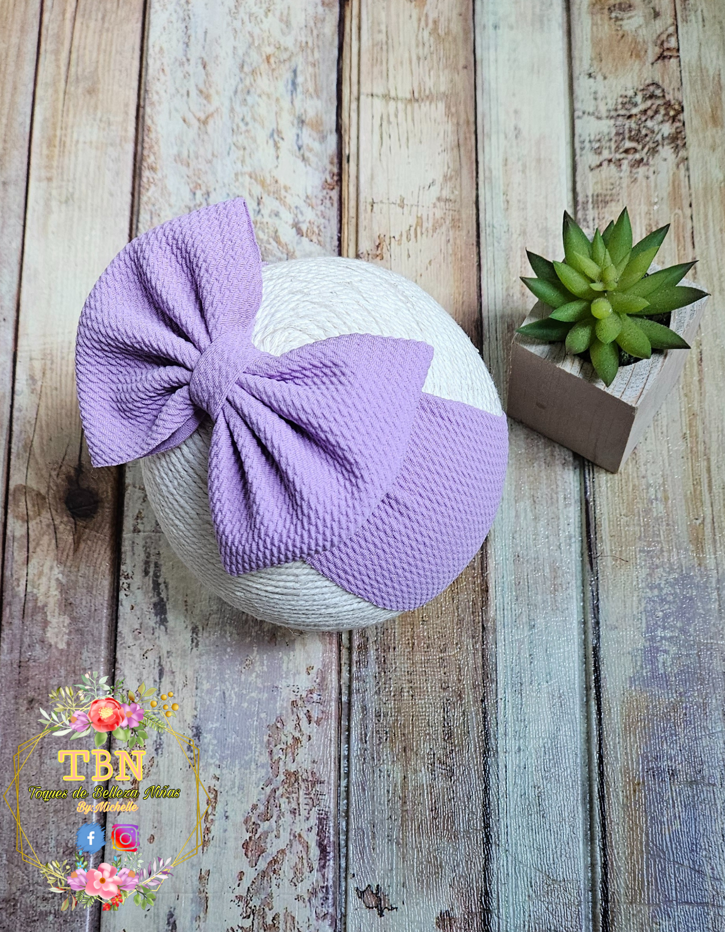 Baby Headband en Tela Violeta