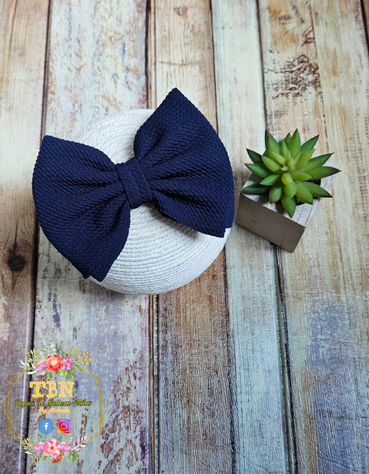 Baby Headband in Dark Blue Fabric