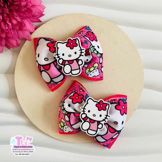 Set de Lazos Medianos Hello Kitty
