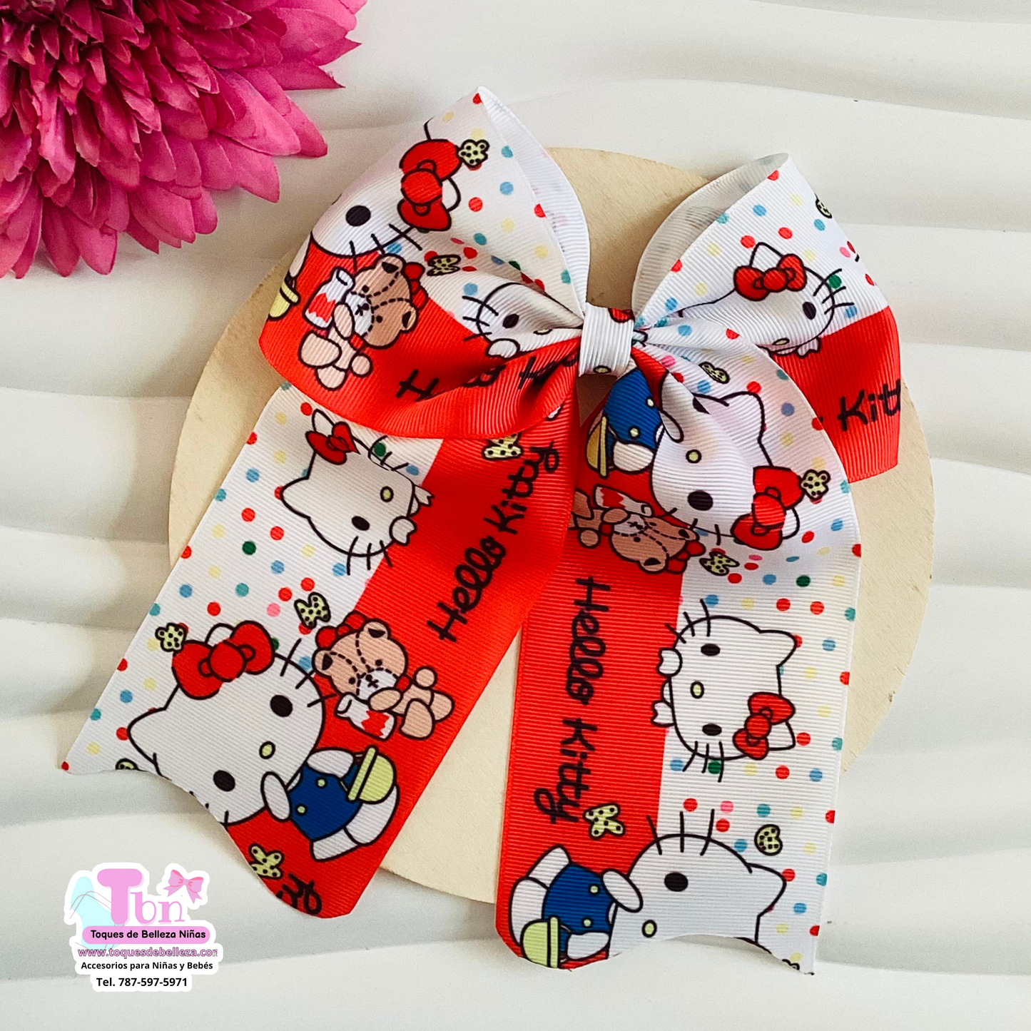 Lazo Grande Coletero Hello Kitty Rojo