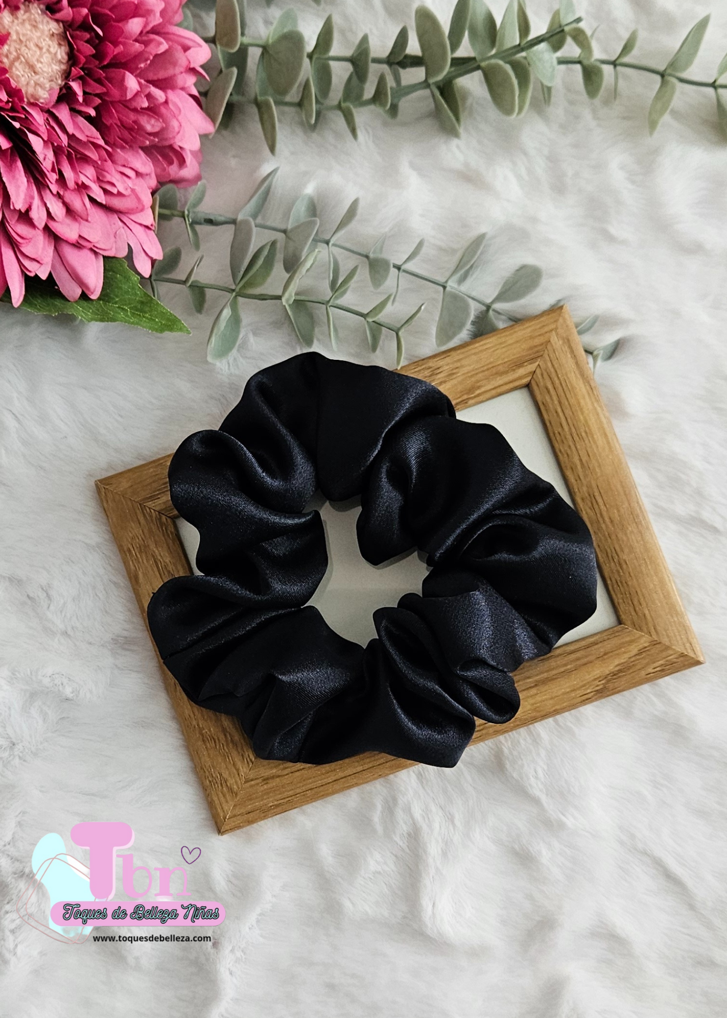 Scrunchies Grande en Negro