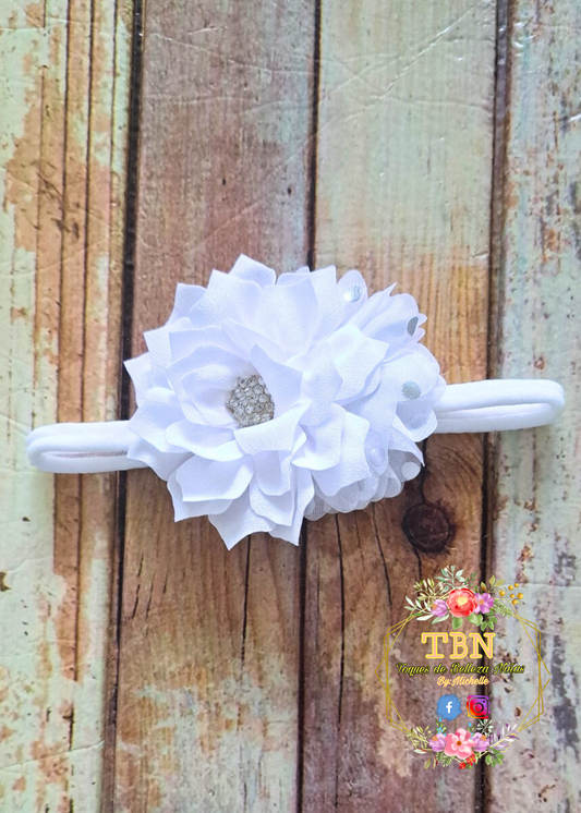 Headband de Flores Blancas