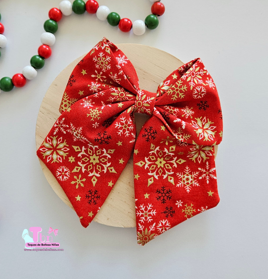 Lazo Grande en Tela Snowflake