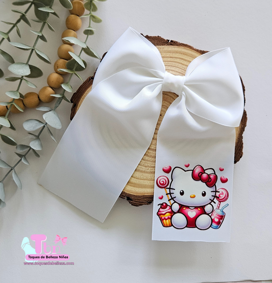 Lazo Coquette Blanco Hello Kitty