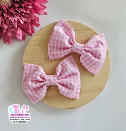 Set Lazos Pequeños en tela rosa