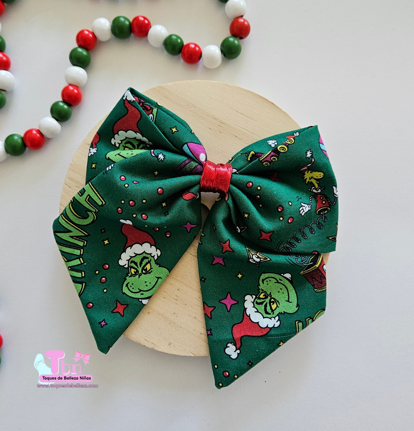 Lazo Grande en Tela de Grinch