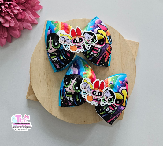 Set de Lazos Medianos Powerpuff