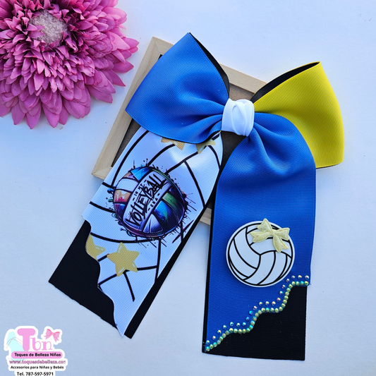 Lazo Grande Volleyball Amarillo y Azul Royal