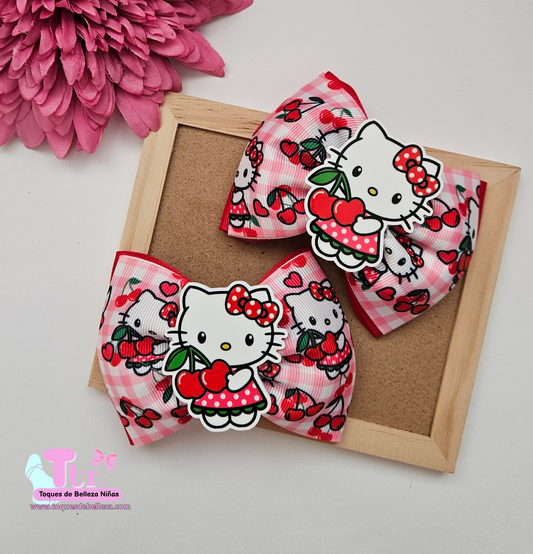 Set Lazos Hello Kitty Cherry