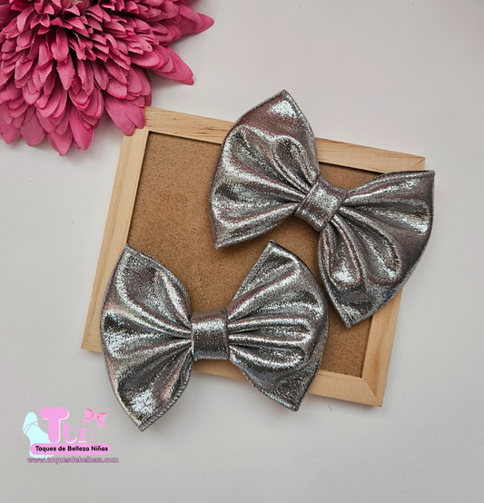 Set de Lazos/ Individual Plateado