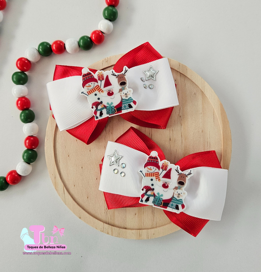 Set Lazos Christmas snowman