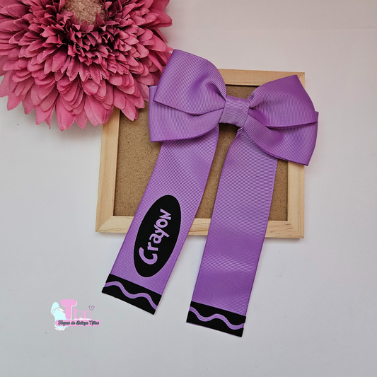 Purple Crayon Bow