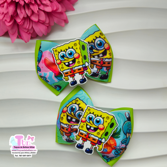 Set Lazos Medianos Spongebob