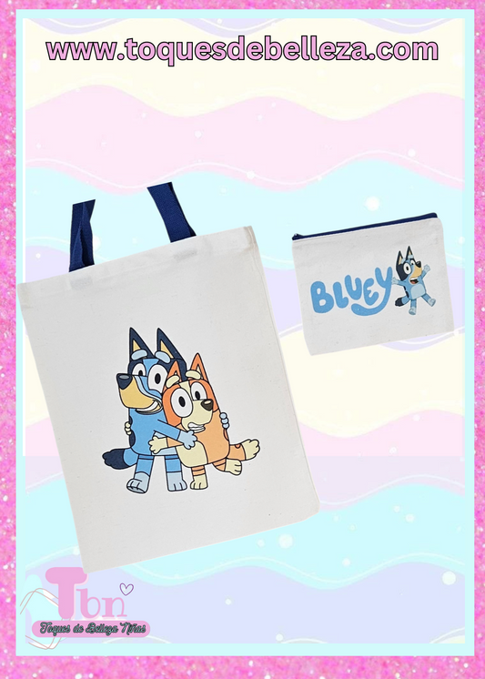 Tote bag +Carterita pequeña Bluey