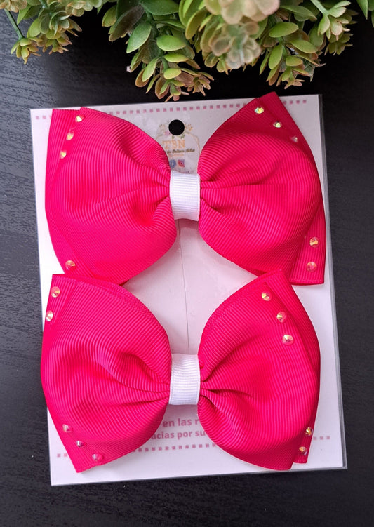 Fushia Ribbon Bows